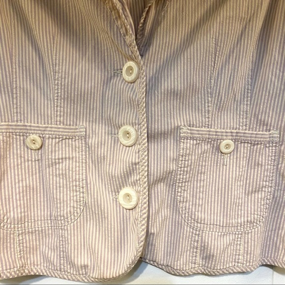 Calvin Klein Striped Blazer Button Front Jacket Multicolor - Picture 3 of 7